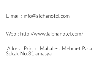 Lalehan Hotel iletiim bilgileri